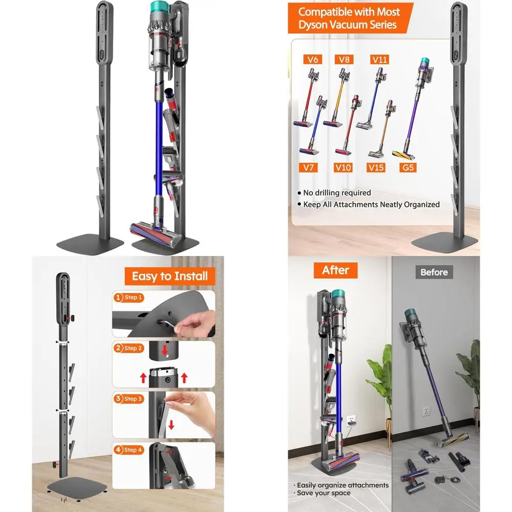 

Vacuum Stand or Gen5 V15 V12 V11 V10 V8 V7 V6 – Stable Metal Holder with Hidden Cord Management, Storage Rack or CordlVacuum & A