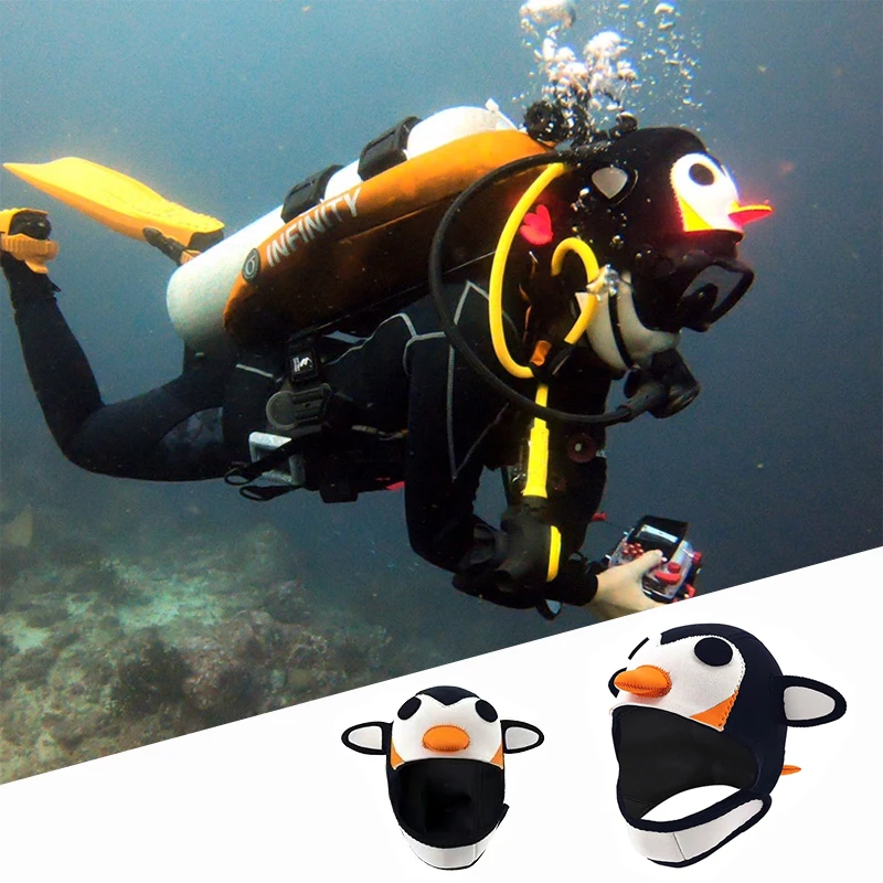 

Scuba Diving Wetsuit Hood 3MM Neoprene Penguin Style Free Diving Hood Hat Cap Wetsuit Underwater Freediving Snorkeling Swimming