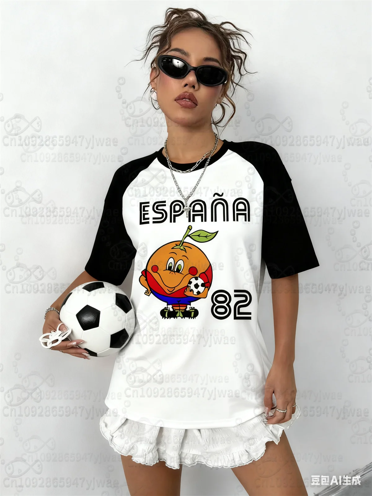 

Spain 82 Naranjito World Football Sports T-Shirt For Men Women Unisex O-Neck T-Shirts Retro Commemorative Jersey Female T-Shirt