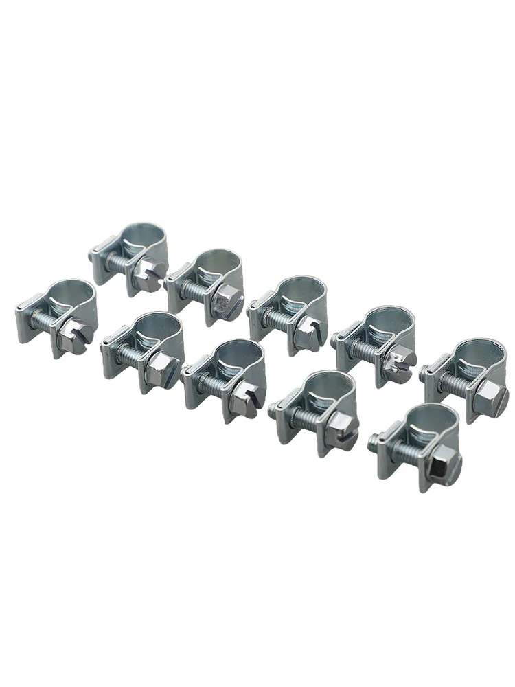 10Pcs Hose Fuel Hose Clips 7-9mm 9-11mm Carbon Steel Oil Water CPU Air Gas Pipe Fixing Tube Clamps Metal Fastener Hardware Parts