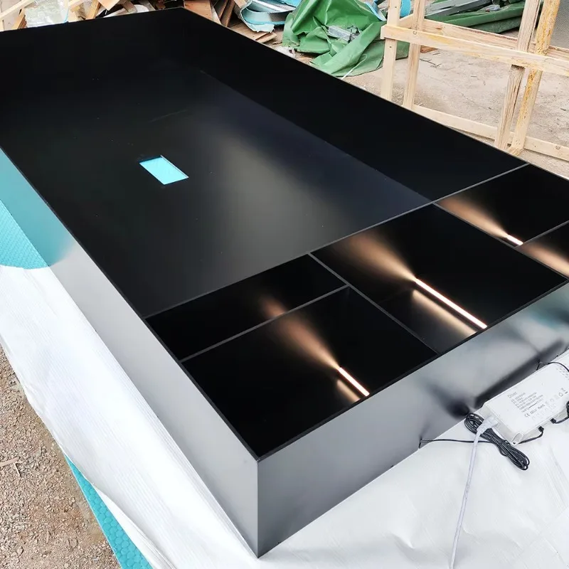 Customized Display Cabinet Suspended Pitch Black Simple MATA Metal Top TV Cabinet Display Angle High Cabinet