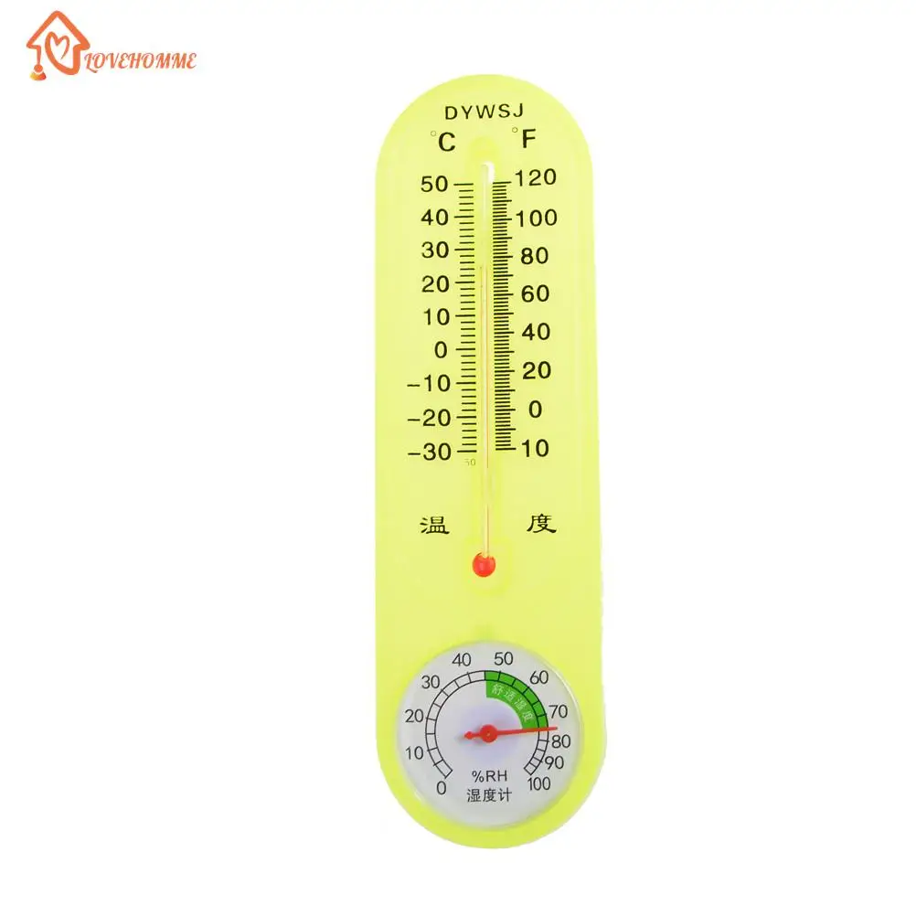 1PC New Green White Indoor Pendant Outdoor Thermometer Home Temporary Mercury Pointer White Hygrometer Hot Sale