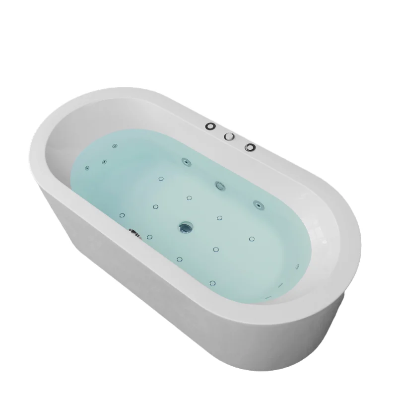 67 inch Whirlpool Water Jetted and Air Bubble Freestanding Bathtub hydro massage bathtubs