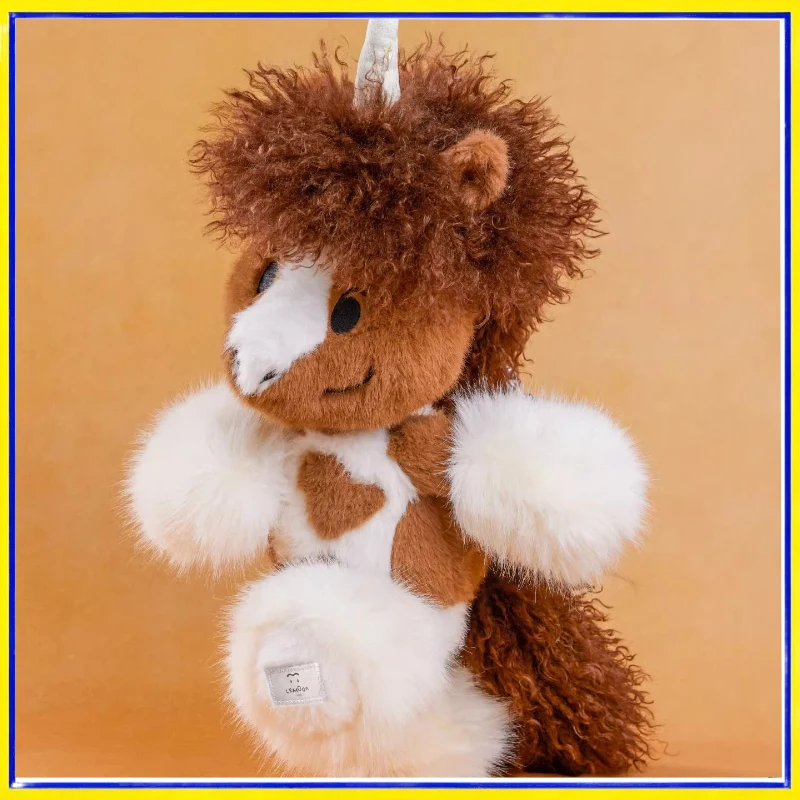 

LEMOon 2026 Year Of The Horse New Style Fluffy Heart Pattern Pony Plush Toy Chinese Zodiac New Year Gift For Kids Adults
