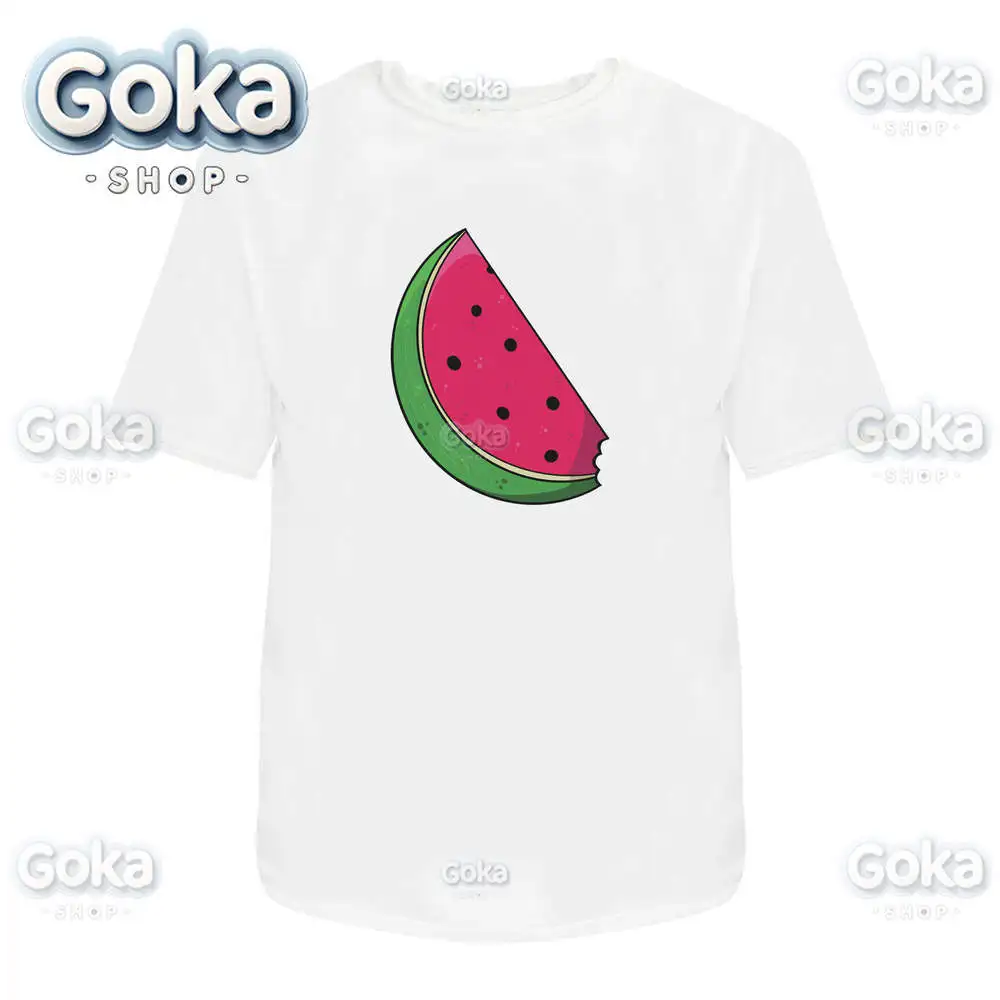 Watermelon Slice Graphic T Shirts Mens Clothing New in Tops & Tees Cotton Women Printed T-shirt Y2K Clothes Cute Funny Tshirt