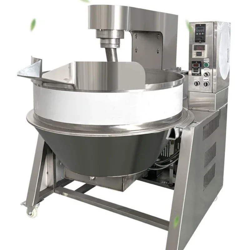 Electric commercial hot pot base material stirring and frying machine, automatic rice tofu braised pot, sandwich pot
