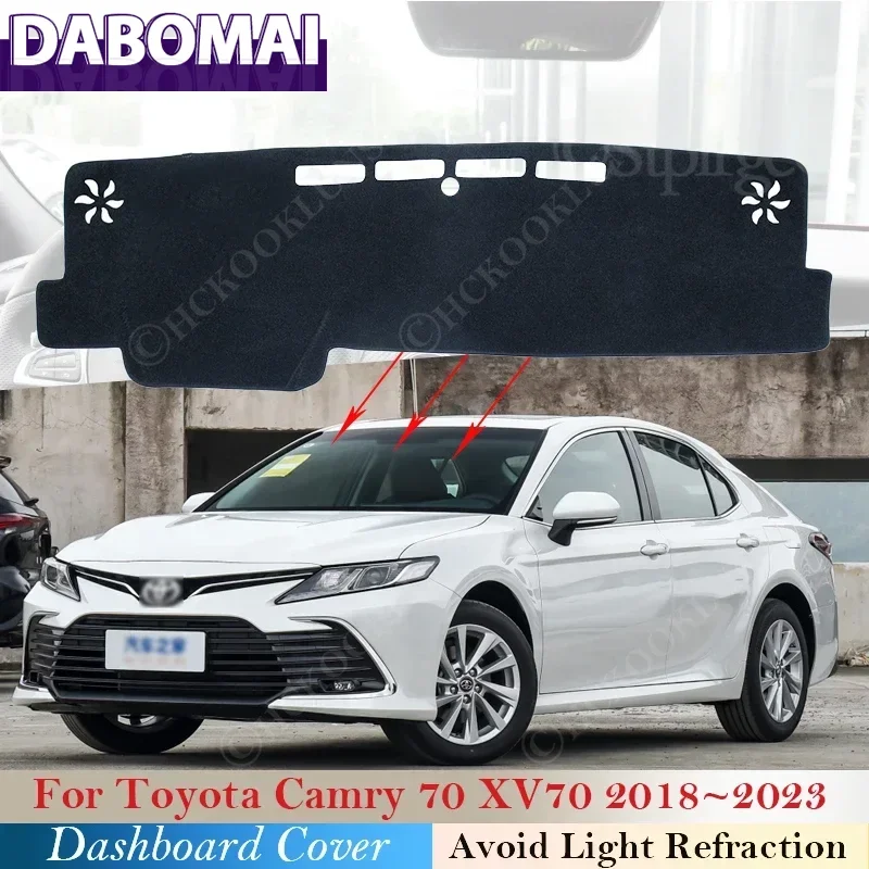 

Anti-Slip Mat Sunshade Dashmat Protect Carpet 2022 Dashboard Dash Cover Pad for Toyota Camry XV70 70 2018 - 2023 Car Accessories