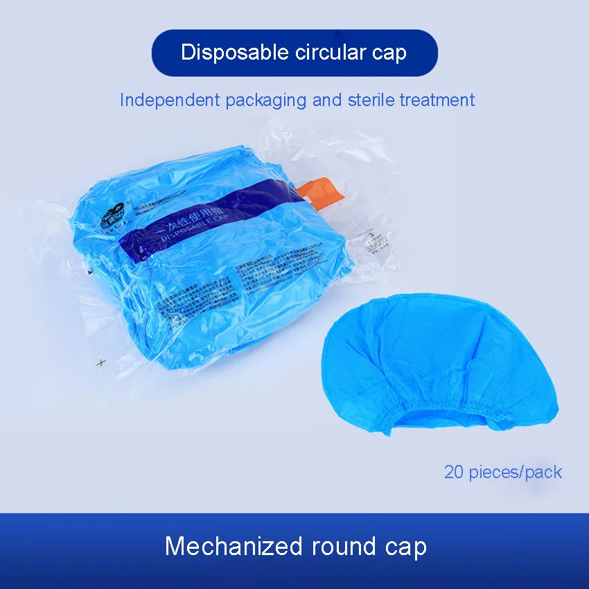 Disposable Cap Medical Strip Cap Circular Top Cover Non-woven Surgical Hat Beauty and Hair Care Dust-proof