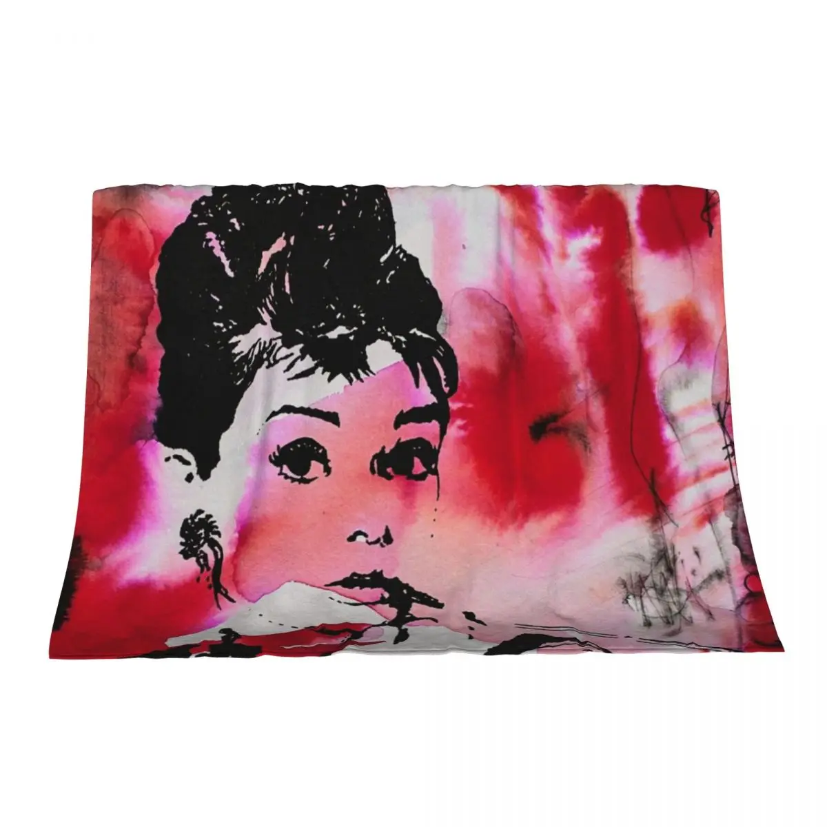 

Audrey Hepburn Throw Blanket Sofa manga Multi-Purpose Blankets For Bed Blankets