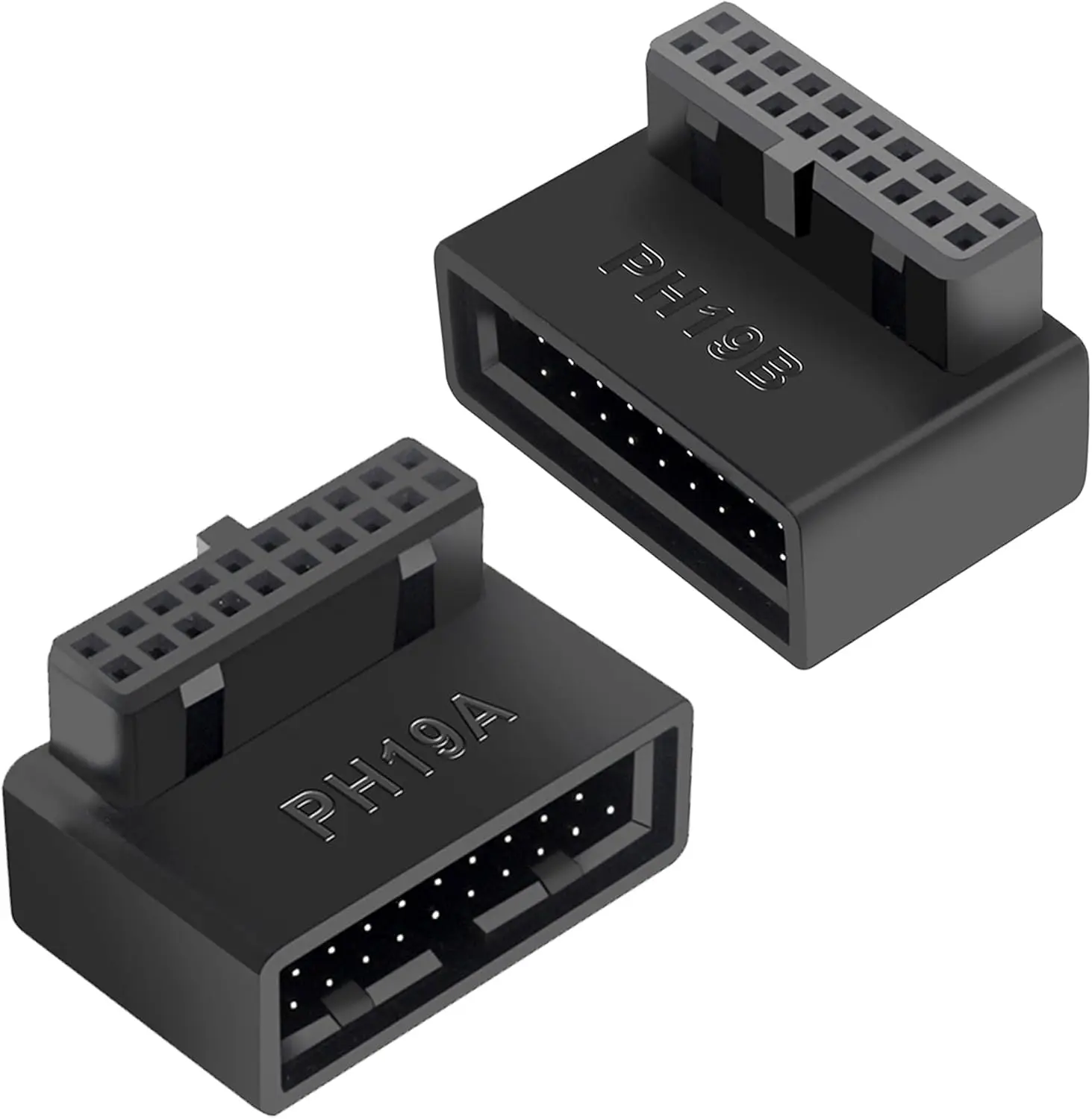 USB 3.0 19/20pin Male to Female Extension Adapter Angled 90 Degree Converter for Motherboard Connector Socket PH19A