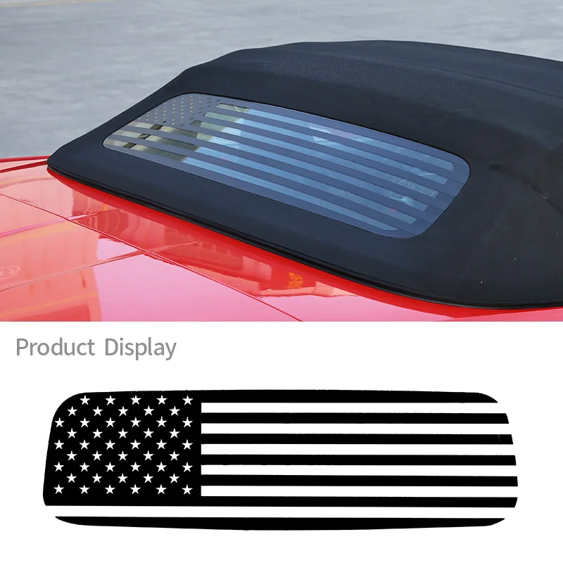 

Car Rear Window Glass Decoration American Style Sticker 1 Piece Set For Chevrolet Corvette C7 2014-2019 Personality Styling