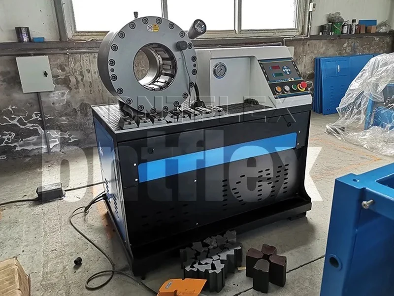 digital computer control 4 inch hydraulic high pressure hose crimping machine with 18 sets of dies