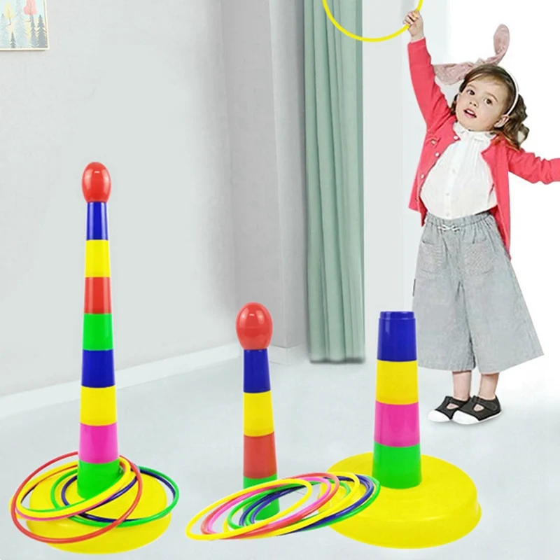 Children Toys Throwing Games Ring Outdoor Sports Games Plastic Toss Rings Parent-Child Interactive Circle Layers Early Toy