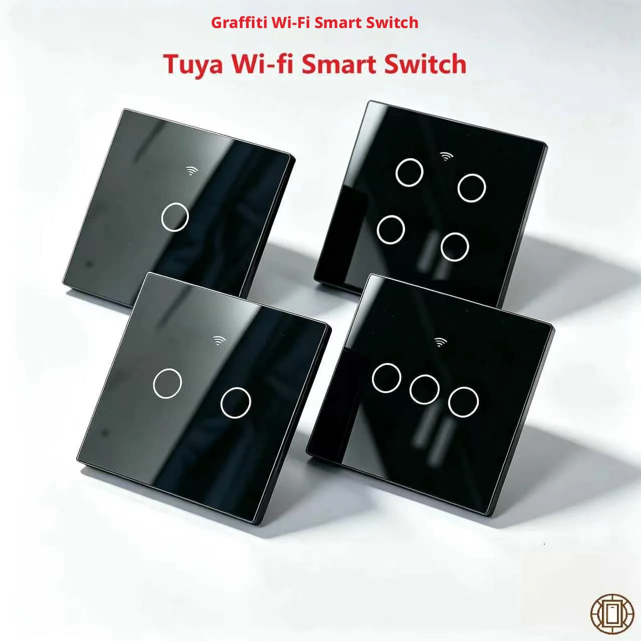 Shineknot Tuya WiFi Smart Switch Eu Standard Wall Switch Alexa Voice Control Tuya APP Remote Control AC110-220V50-60Hz