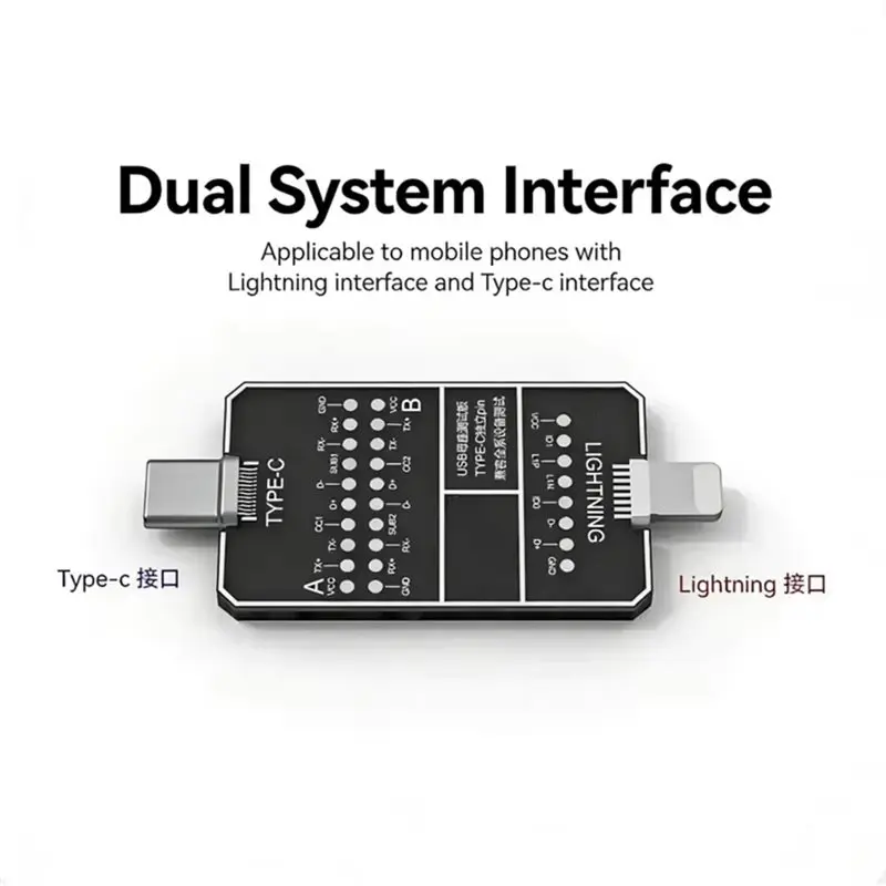 DNDP Detection Charging Adapter Type-C To For Lightning Tail Plug Test Board For Lightning Port Repair Diagnostic