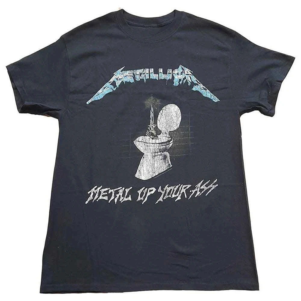 Camiseta Metallica Metal Up Your Ass Band, camiseta gráfica 100% de algodón, ropa de calle de verano para hombres y mujeres