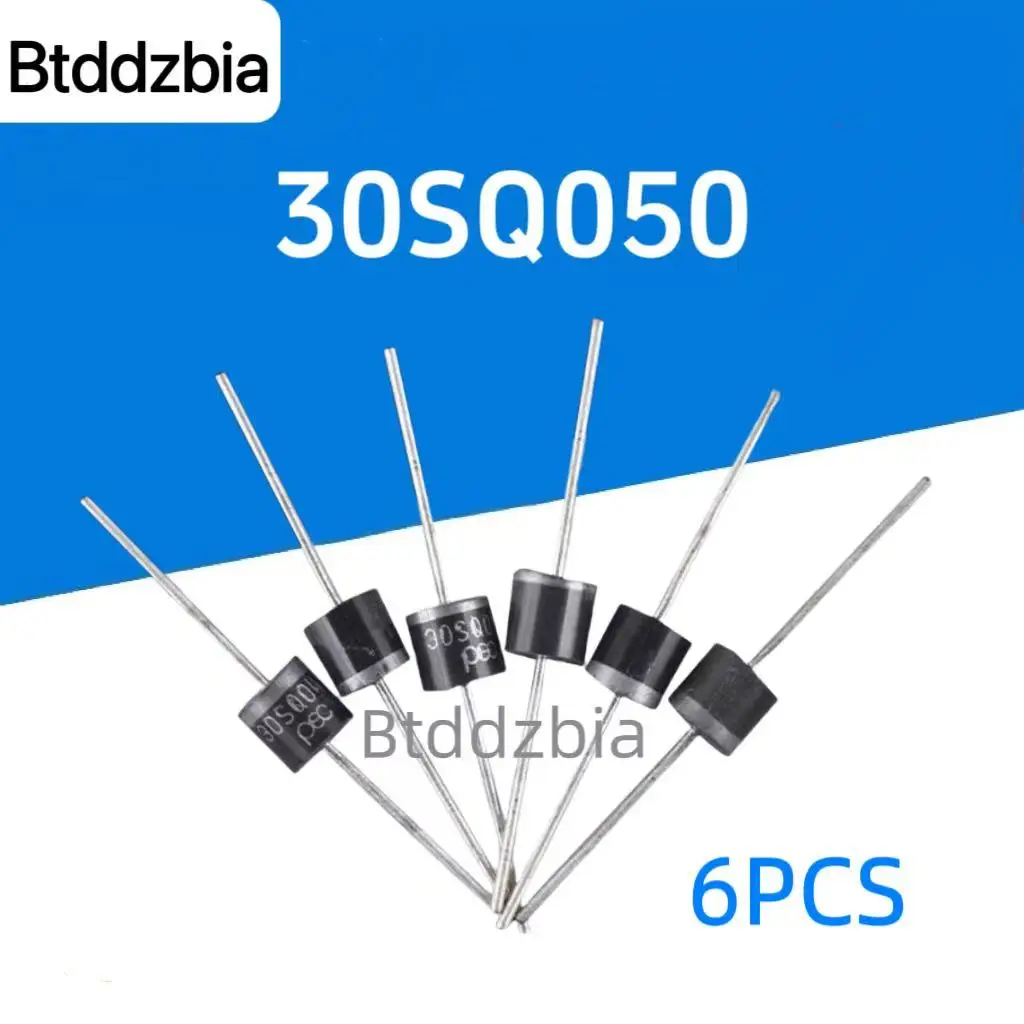 6PCS 30SQ050 Schottky Diode 30A 50V Axial for Solar Panel Parallel Reflow Protection
