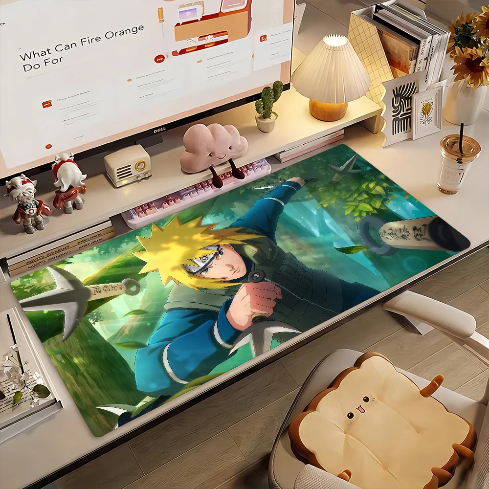 N-Naruto-S N-Namikaze Minato-S Mouse Pad Non-slip Rubber Gamer Balance Computer Mat Decoracion Deskmat Laptop Office Large