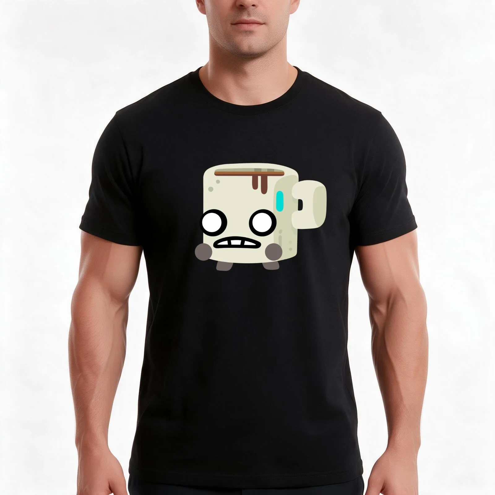 Boomerang Fu Coffee T-Shirt Summer Casual Cotton Tee Oversized Streetwear Tops Vintage Graphic Print Loose Fit Short Sleeve