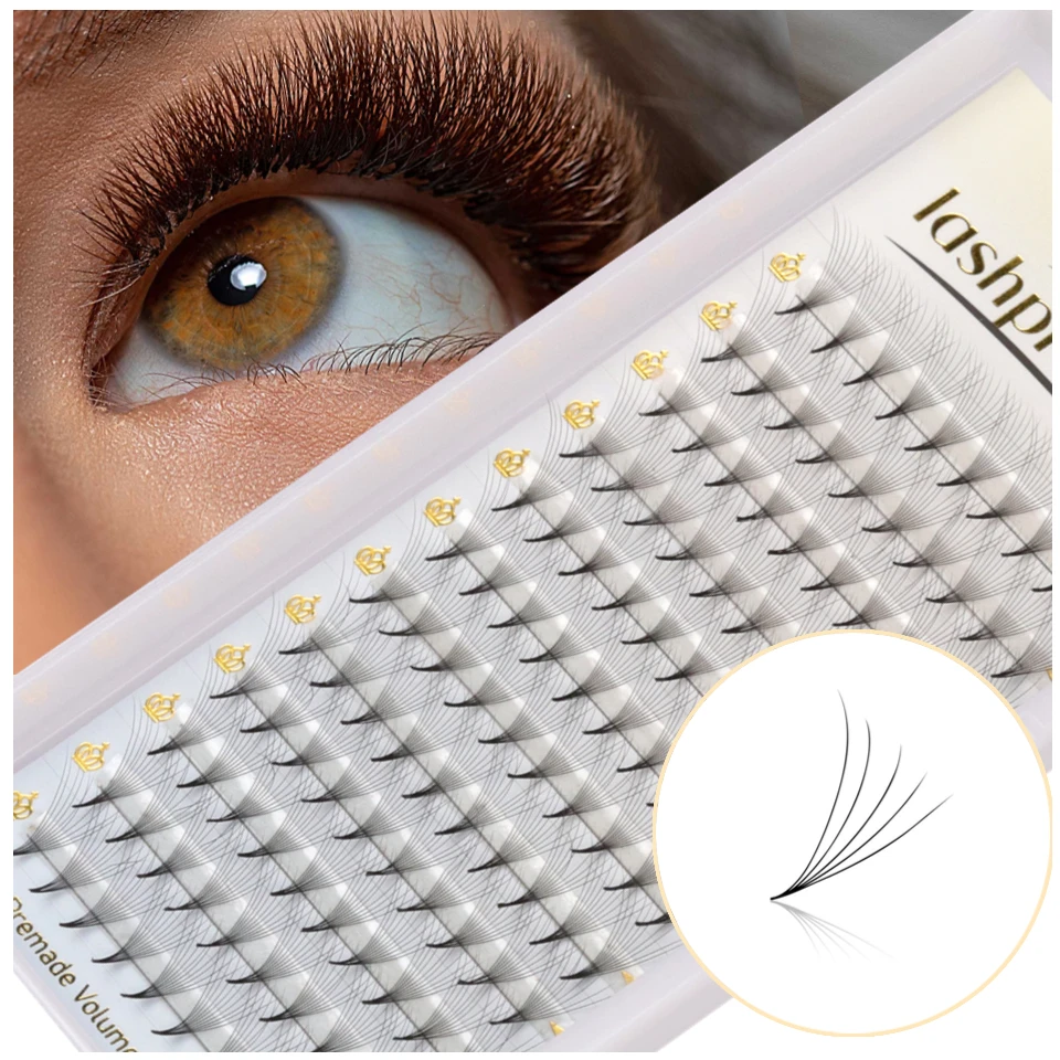 Lashprofessor Premade Volume Eyelash Fans C D Curl False Professional Natural Pointy Base Lash Russian Individual Eyelashes