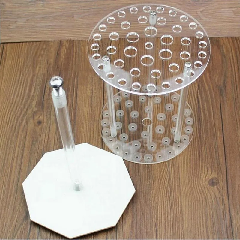 1Pcs Lab Organic Glass Round Rotating 18/28/32/42holes Pipette Rack Tube PMMA Holder Tranfer Pipette Stand Support