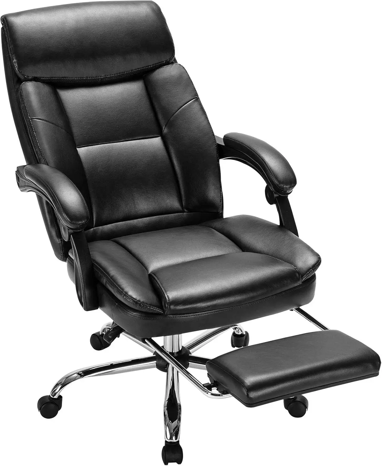 

Office Chair, Ergonomic High Ba Computer Chair With Reversible Footrest Height Adjustable Desk Chair, Bla (Ofc-Ri76-Sabk)
