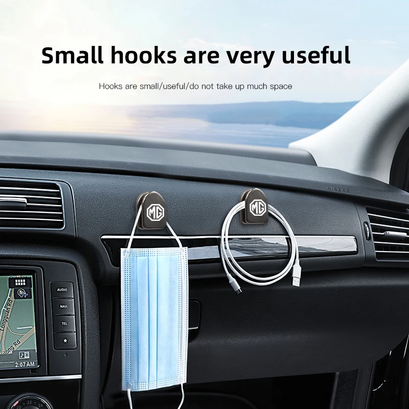 

2/4 шт. автомобильные самоклеящиеся мини-крючки для хранения аксессуаров для гаражей Morris MG MG3 MG5 MG6 MG7 GT GS Hector HS ZS ZX EZS EHS 2020