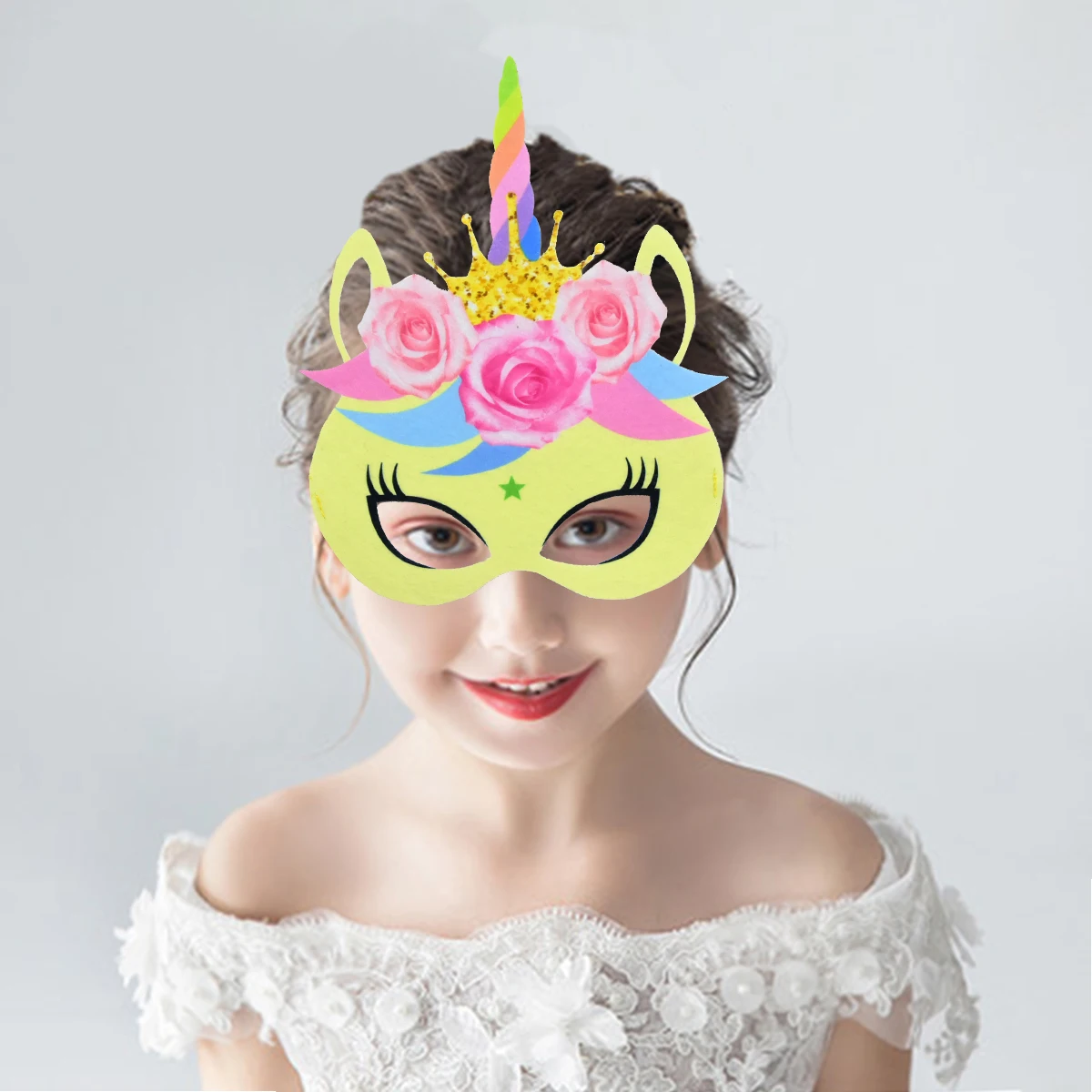 หน้ากากยูนิคอร์นคอสเพลย์ปาร์ตี้สําหรับเด็กเด็ก Dropshipping เครื่องแต่งกาย Masquerade