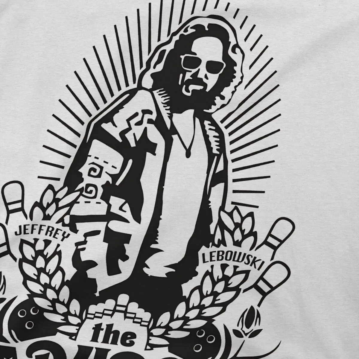 The Big Lebowski Movie The Dude Classic Tshirt Graphic Men Tops Vintage Punk Summer Polyester Short Sleeve Harajuku T Shirt