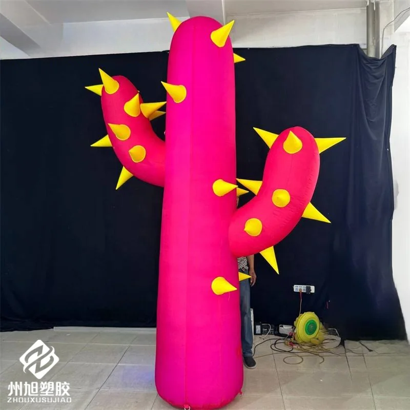 Inflatable cactus, inflatable pink cactus, with sharp spines, customizable, suitable for outdoor and indoor decoration