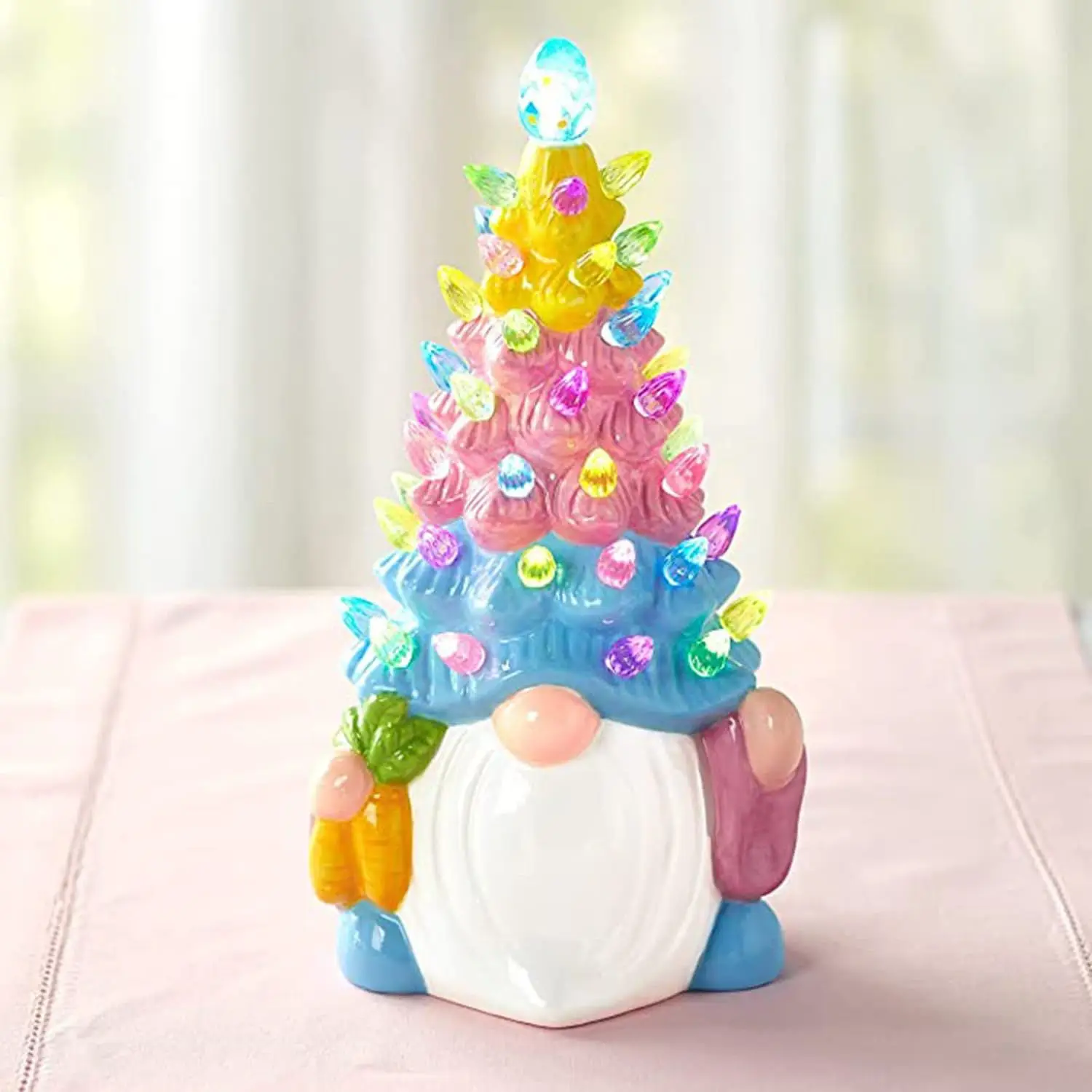 

‌LED Light-Up Gnome Statue‌ - Festive Easter & Christmas Garden Decor with No-Face Design