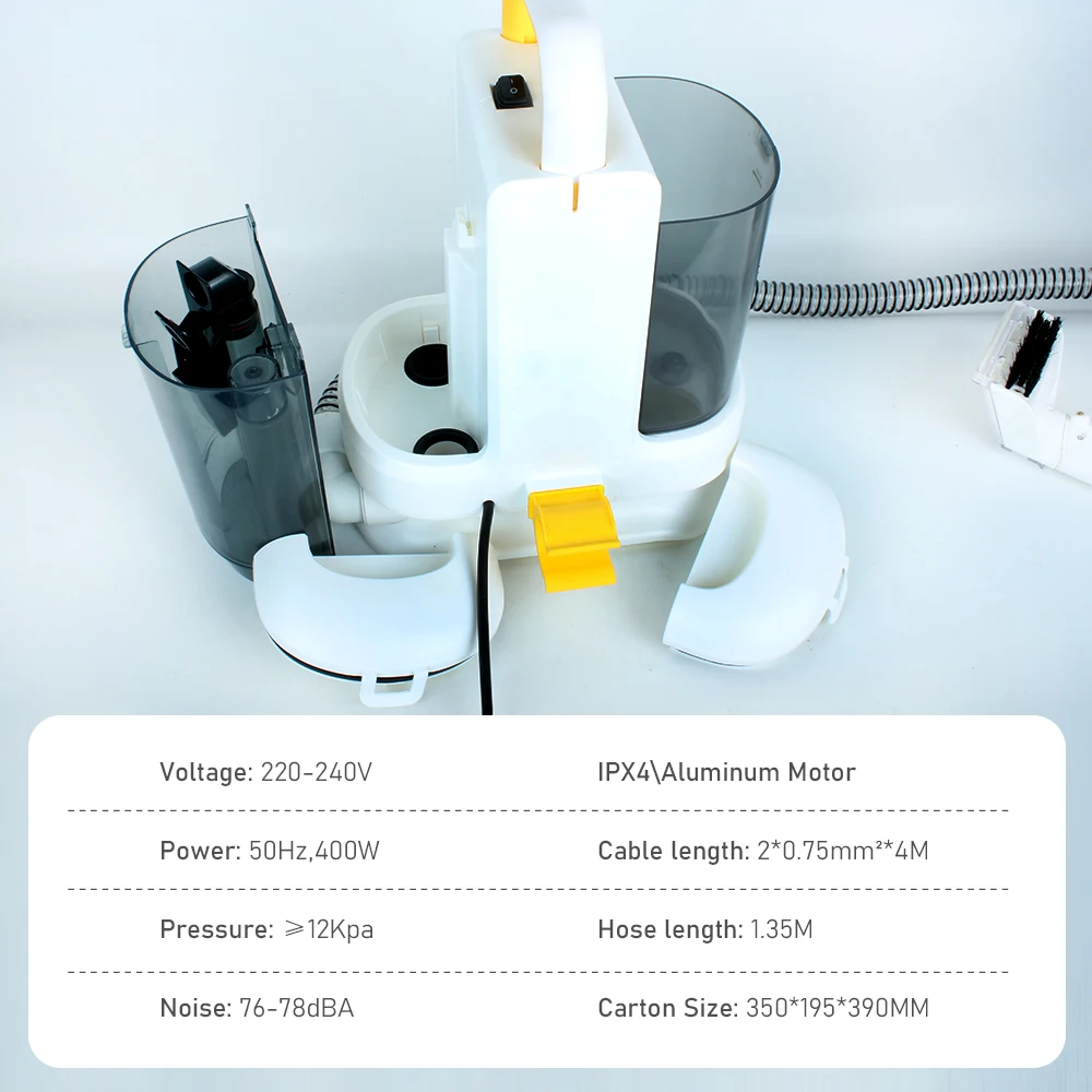 Máquina de limpeza de tecido portátil tudo-em-um máquina de limpeza limpador de estofados para casa estofamento tapete janela limpeza