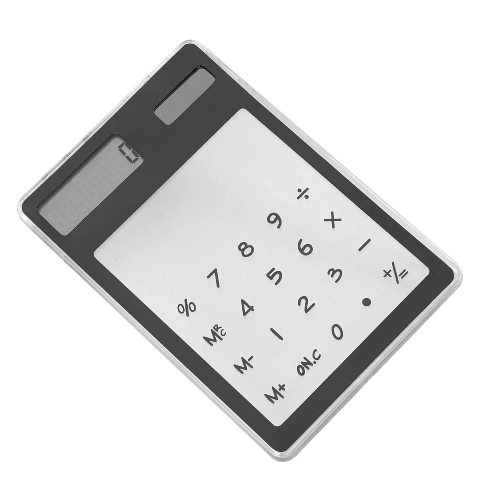 

4Pcs Solar Powered Touch Screen Calculator Portable Transparent Mini Compact Design School Office Desktop Supplies 8 Digit