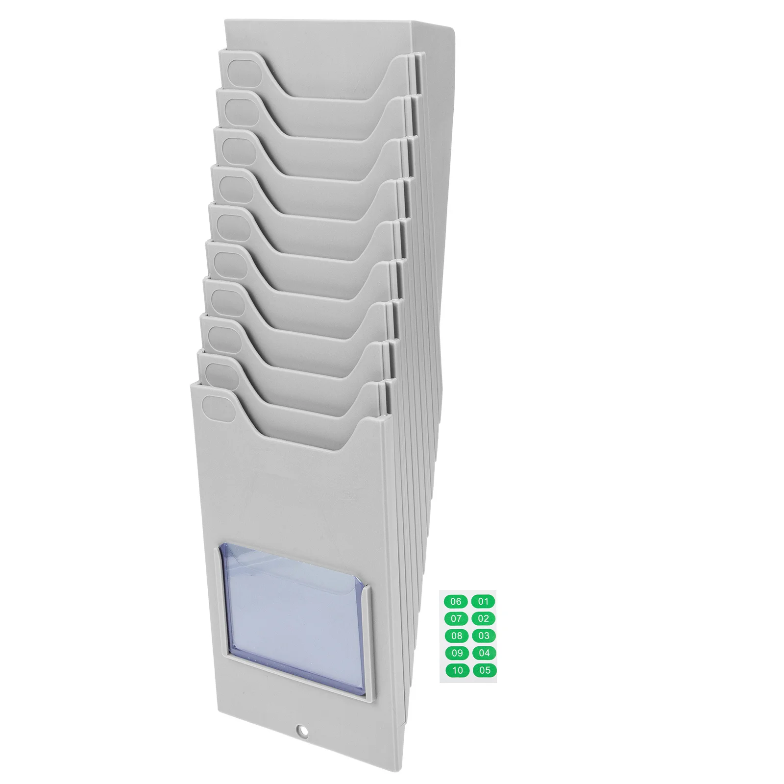 

Warehouse Material Card Holder Heavy Duty Plastic Time Clock Rack for Employee Badge Label Organizer Industrial Supplies Rack