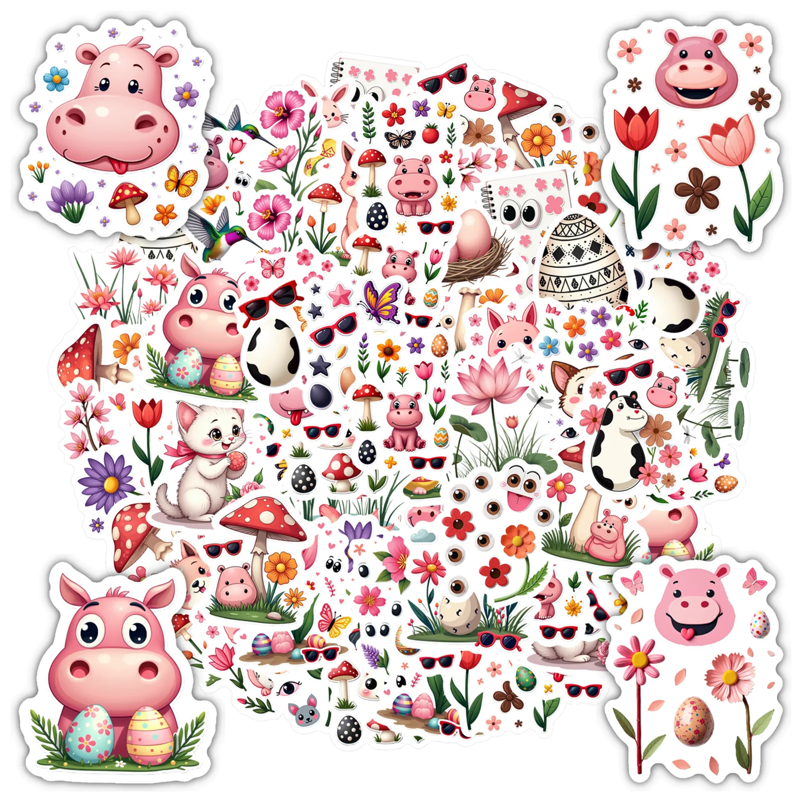 35 قطعة-70 قطعة ملصقات الأزهار الكرتون جميل الحيوان طبيعة الحيوان ملصقات مضحك ملصقات لحقيبة الثلاجة الهاتف الأمتعة DIY بها بنفسك #1