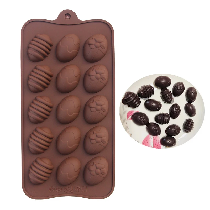 Easter Egg Shape Silicone Mold Chocolate Candy Mould Resin Plaster Clay Molds