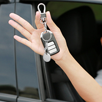 4pcs Stainless Steel Keychain Shopping Cart Holder Trolley Pendant Decorative for Keys Bags Car Keys