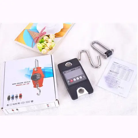 체중계 LCD 디지털 계량 도구, 산업용 헤비 듀티 무게추, 스테인리스 스틸 후크, 체중계 걸이식 체중계, 300kg 전자 크레인, 신제품