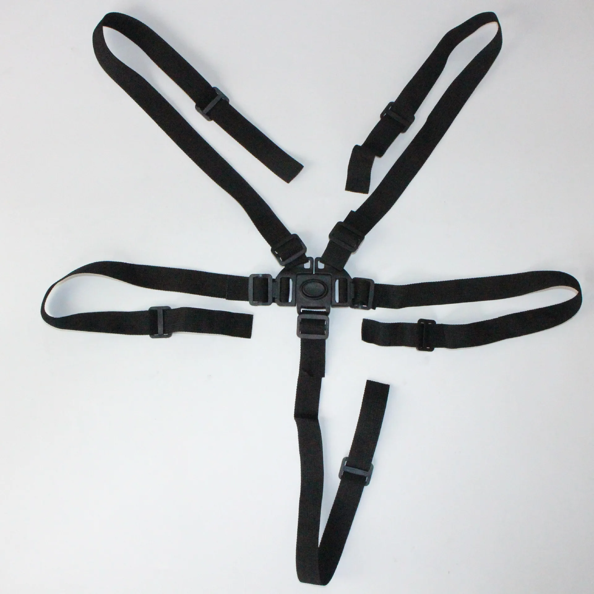 

High Chair Bamboo Stroller 5-Point Safety Harness Infant Stroller 5-Point Safety Harness Children's Tricycle Harness