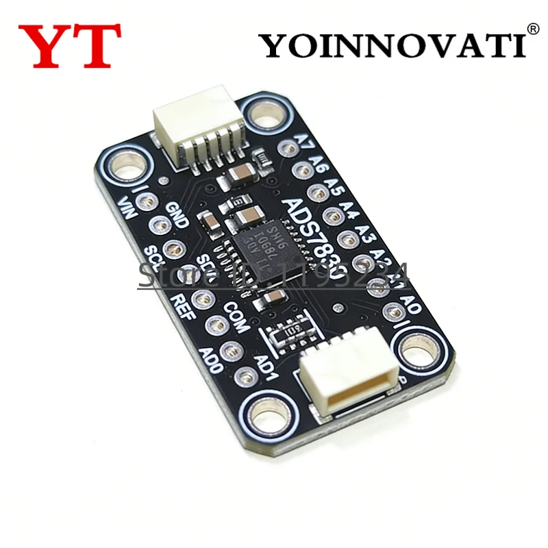 ADS7830 8-Bit ADC Analog-to-Digital Converter Module, I2C Interface, Compatible with STEMMA QT / Qwiic