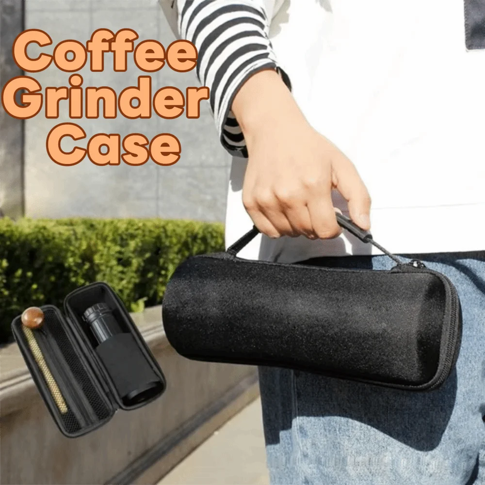 

Waterproof Coffee Grinder Storage Bag Mesh/Elastic Bag Portable Hand-cranked Grinder Case Comfortable Grip Top Handle