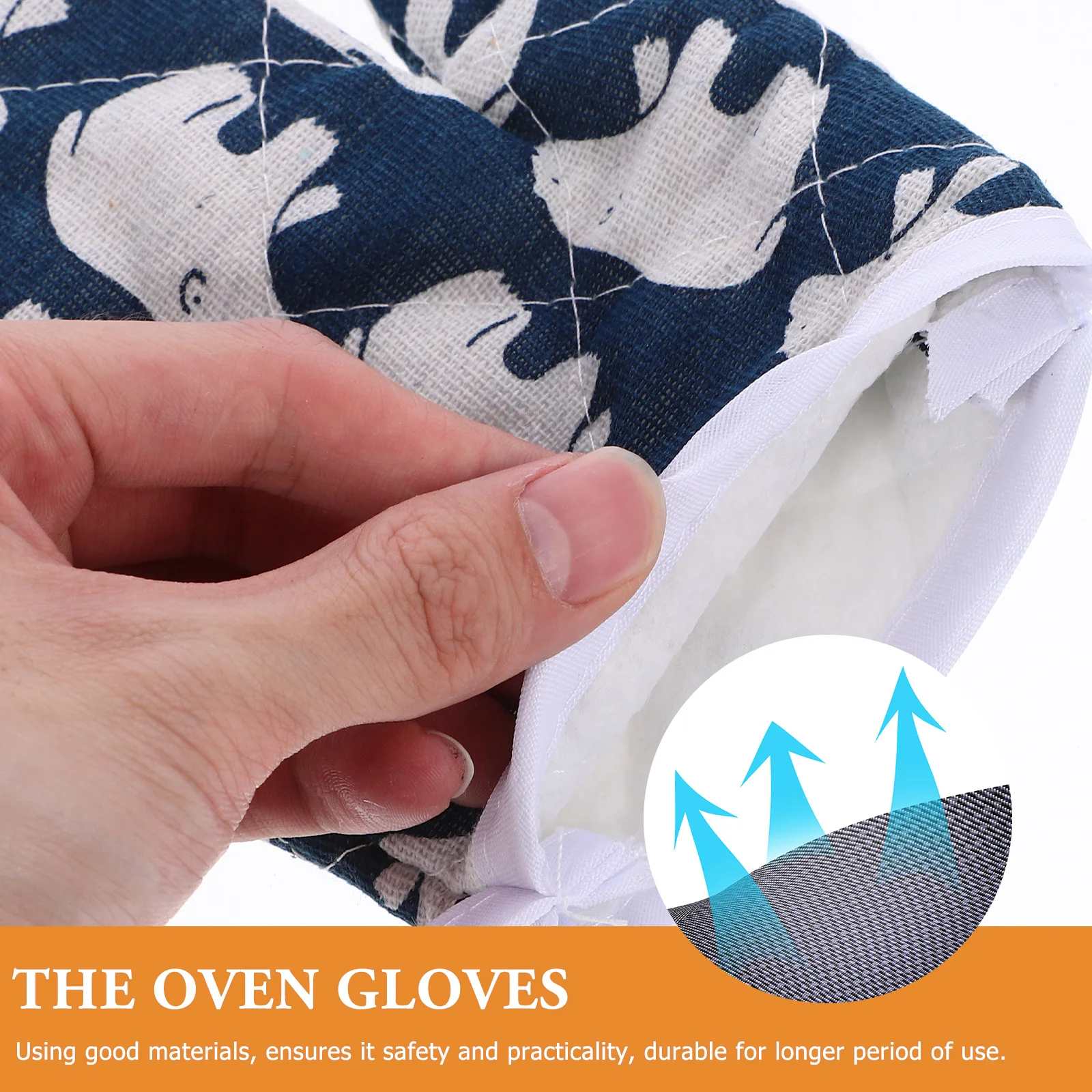 

1Pair Heat Resistant Oven Gloves Thickened Cotton Kitchen Mitts for Cooking Baking Grilling Protection Oven Glove