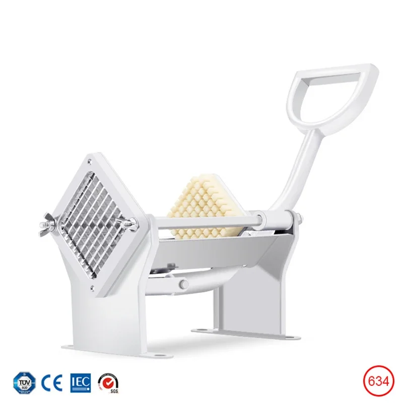 Manual Horizontal French Fry Cutter Wolf Tooth Fries Carrot Cutter Commercial/Home Use Street Food French Fry Equipment
