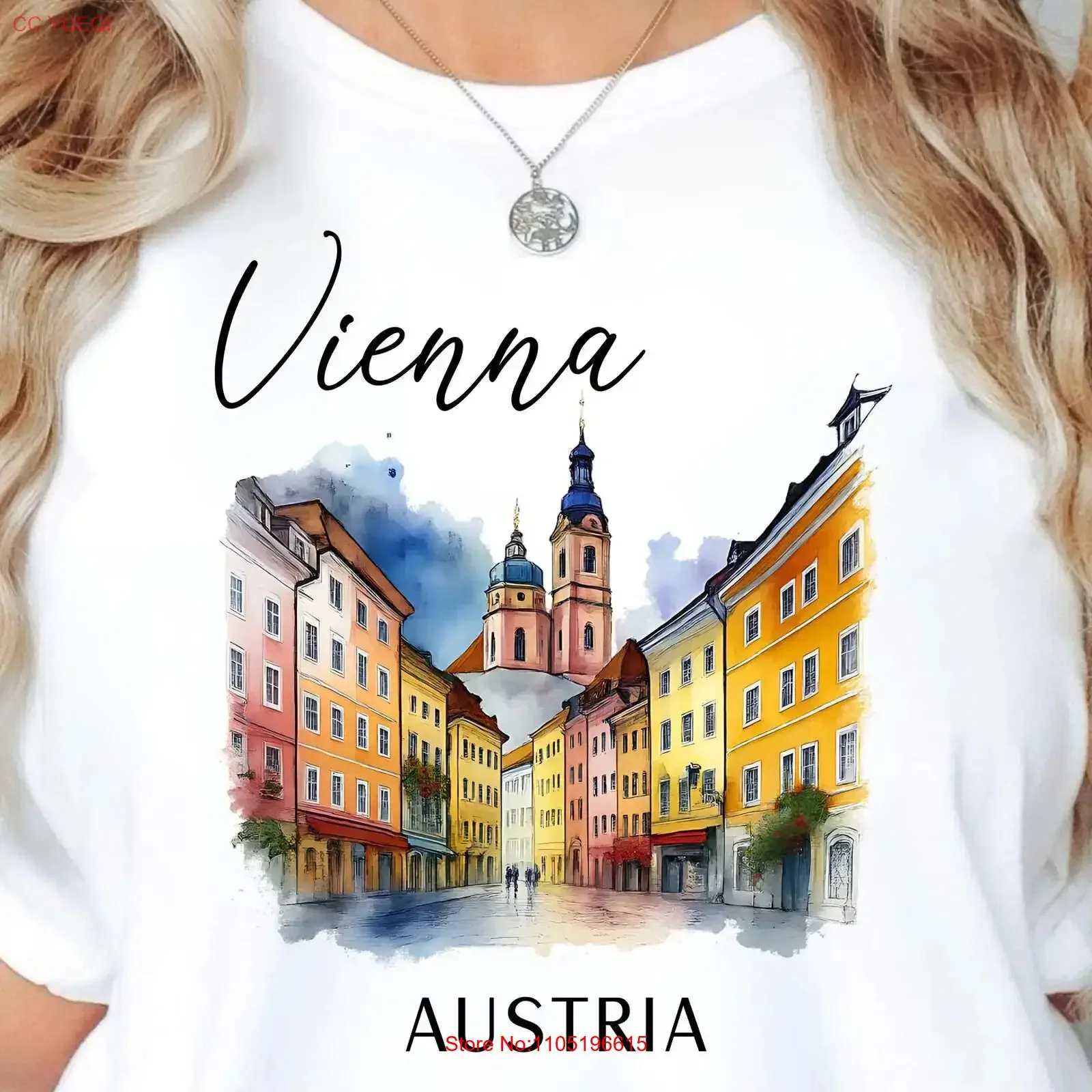 Vienna Austria T Shirt Vinne European Cityscape Travel Souvenir Street View vintage Washed Comfortable Soft Breathable homme