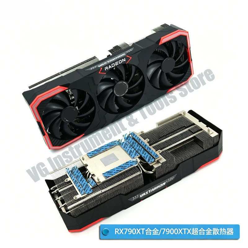 Für Vastarmor GPU-Kühlkörper für RX7900XT/XTX, Starry/Alloy/Super Alloy, Dreifach-Lüfter-Radiator mit Heatpipes & Wärmeleitpads – Detail 3