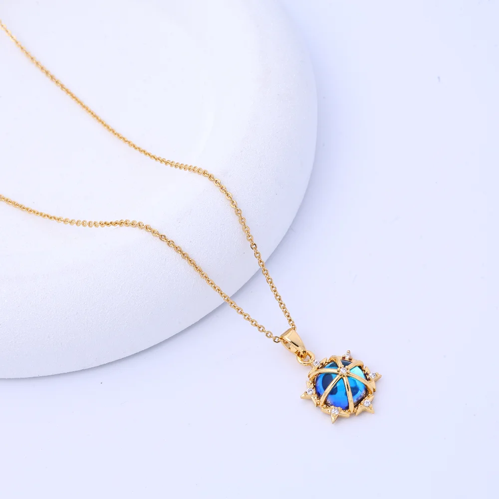 قلادة جميلة للنساء - سلسلة Dream Planet، سلسلة ترقوة عصرية خفيفة الوزن، قلادة هدية من الفولاذ التيتانيوم، Desi المتخصصة