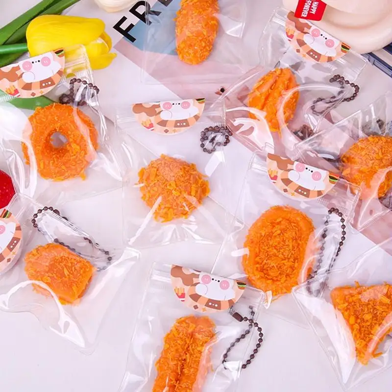Slow Rebound TPR Food Squeeze Toy Fried Dough Sticks Hamburger Pizza Bread Crumbs Funny Cute Stress Relief Gift