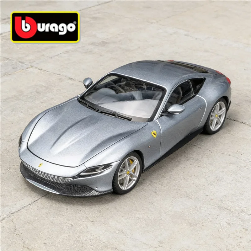 

Модель гоночного автомобиля Ferrari ROMA из сплава Bburago 1/24, литой металлический игрушечный спортивный автомобиль, модель высокой имитации, Коллекционные детские подарки