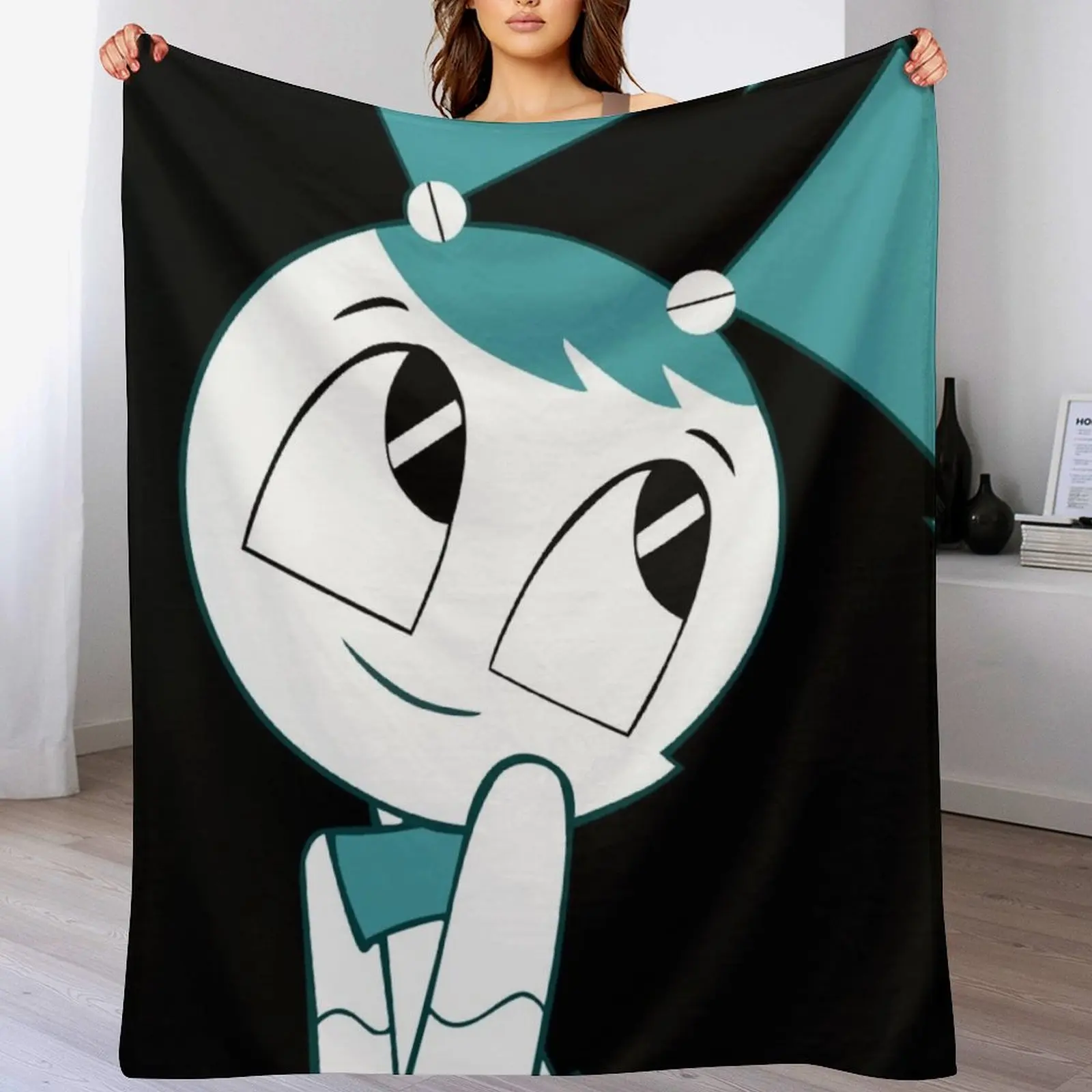 Jenny the Teenage Robot (XJ9) HD Throw Blanket Furry Summer Beddings Travel Extra Large Throw Blankets