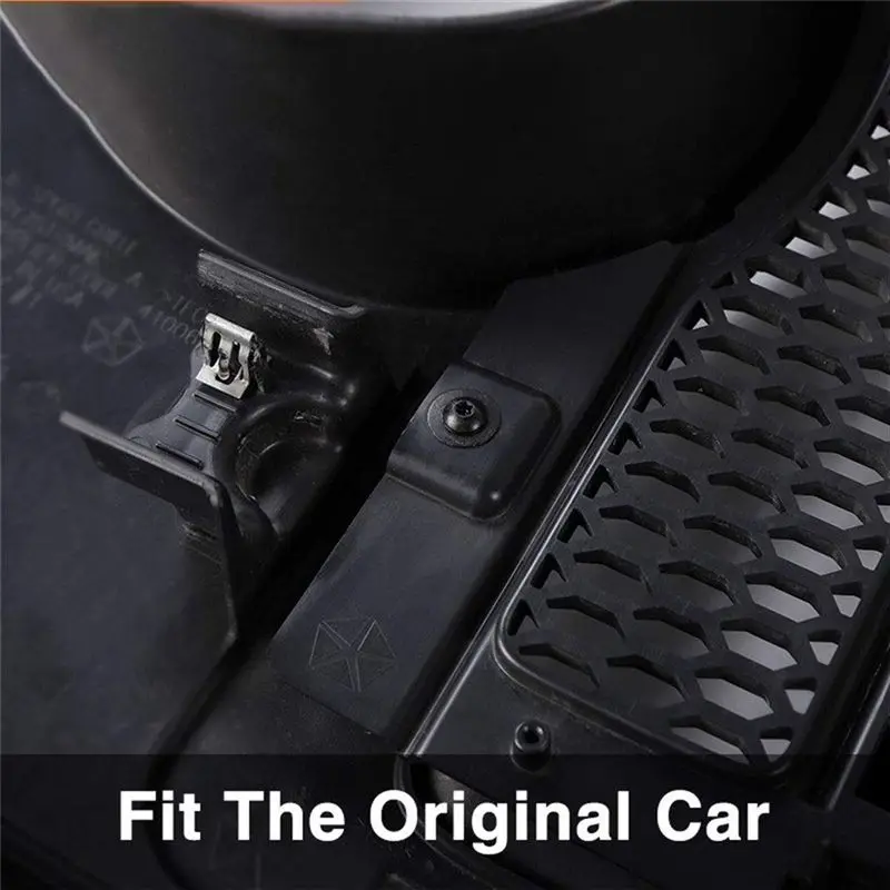 For Jeep Wrangler JL JT Gladiator 2018-2024 Front Grill Grille Mesh Inserts Cover Insect Net Guard Spare Parts Accessories Parts